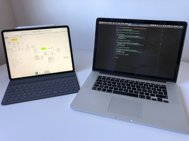 Keep design on iPad Pro and Computer for Coding
