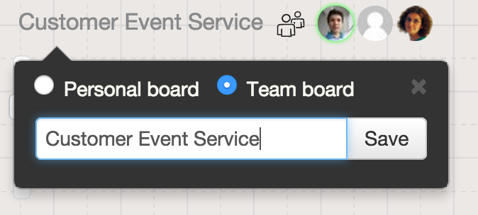 Share board with teammates